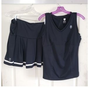 K Swiss Black & White Tennis Outfit size Large